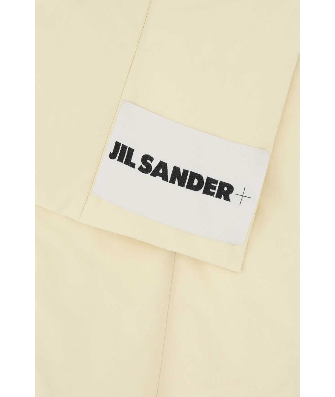 JIL SANDER Бежевый шарф, фото 2