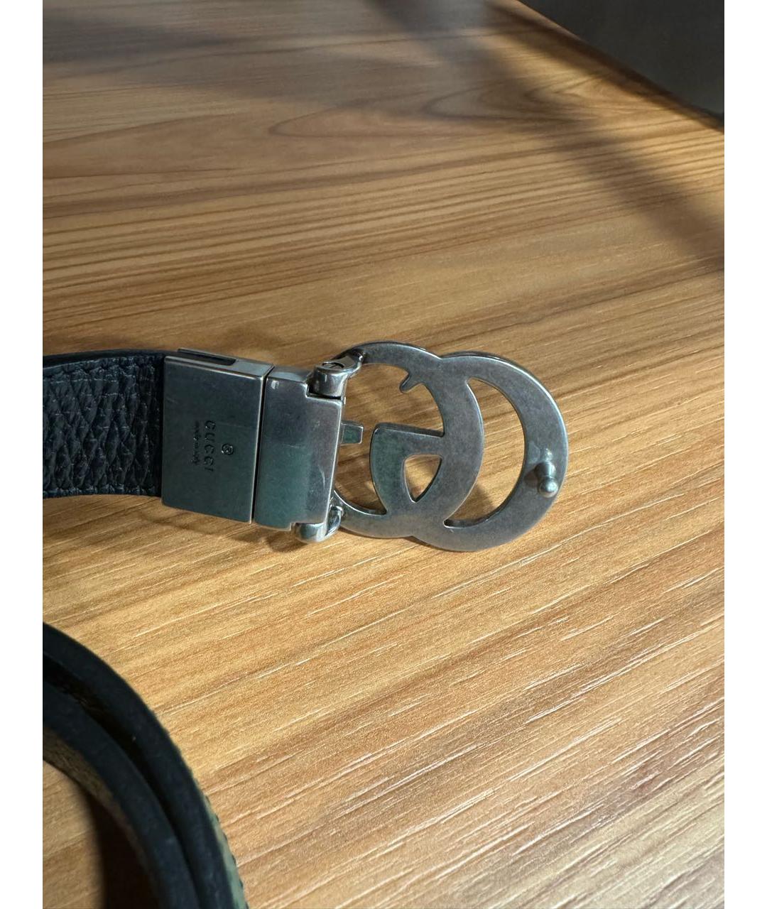 GUCCI Зеленый кожаный ремень, фото 2