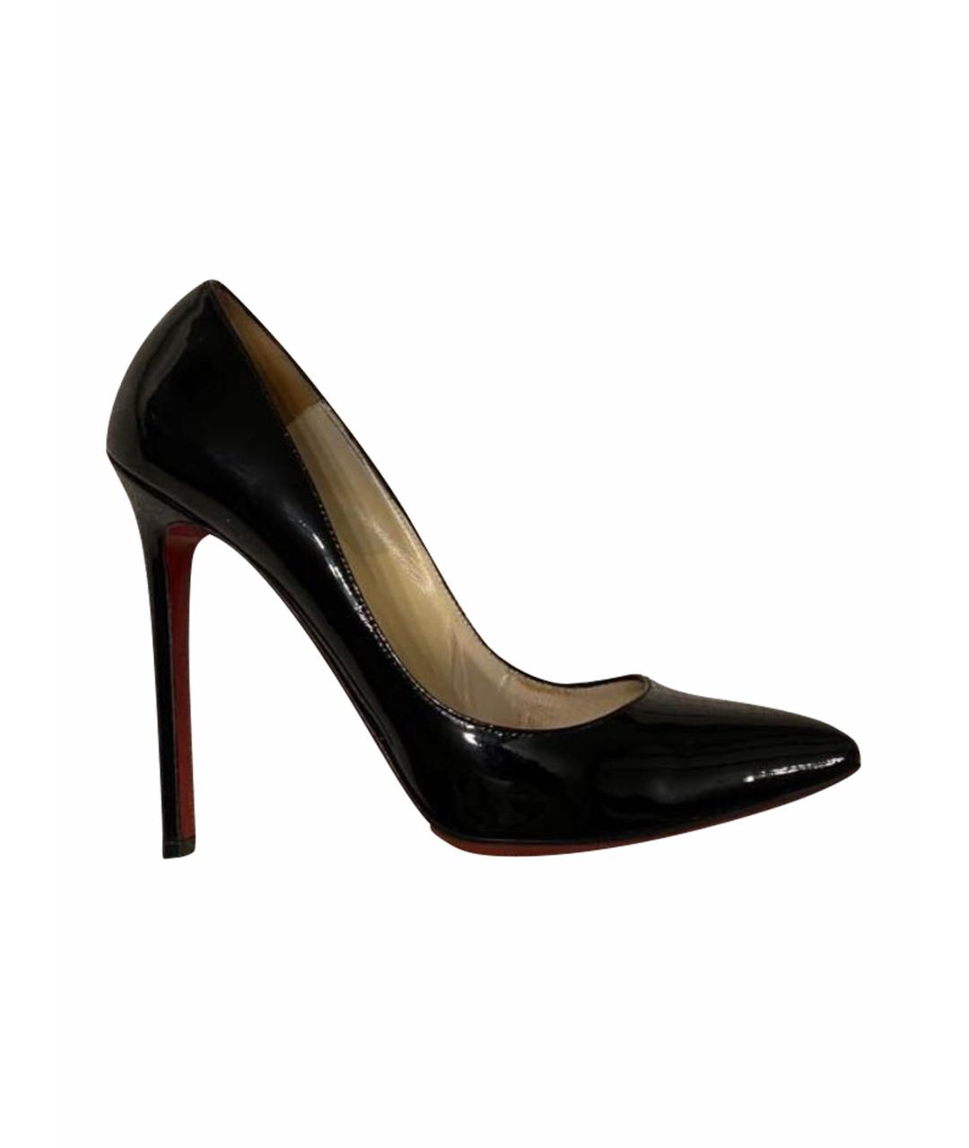 CHRISTIAN LOUBOUTIN Черные кожаные туфли, фото 4