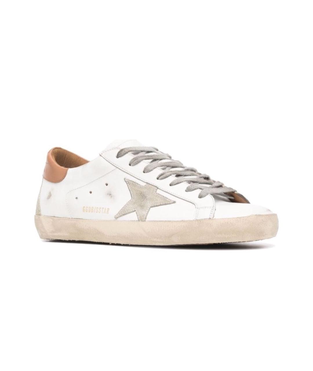 GOLDEN GOOSE DELUXE BRAND Белые кожаные низкие кроссовки / кеды, фото 2