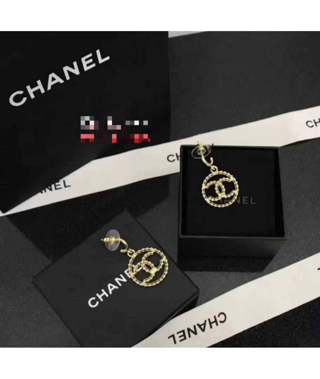 CHANEL Золотые серьги, фото 5