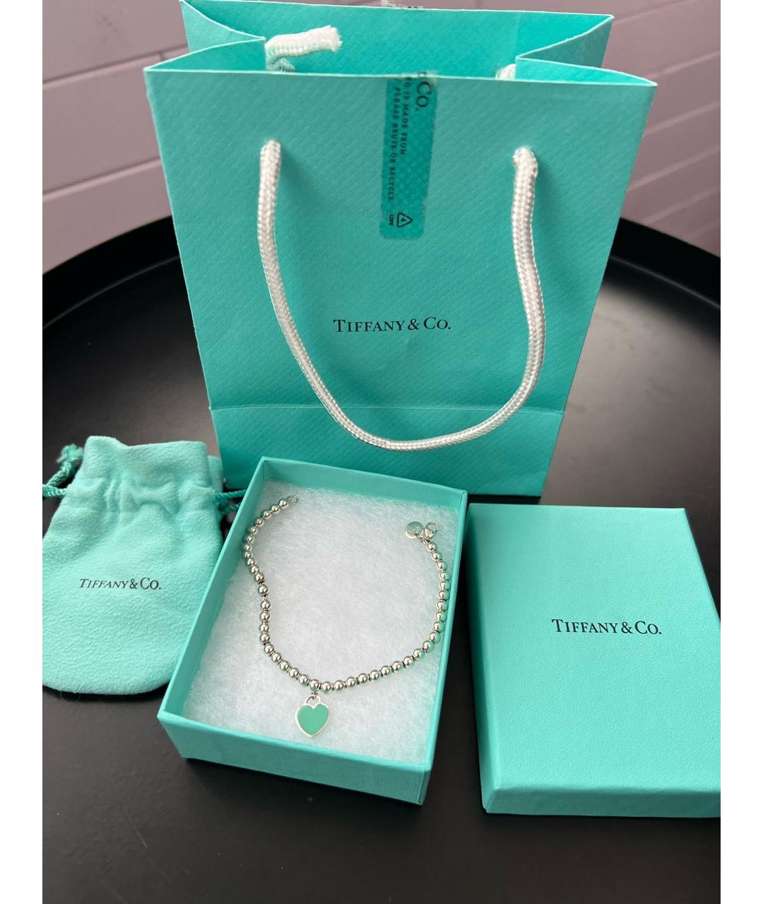 TIFFANY&CO Бирюзовый серебряный браслет, фото 2