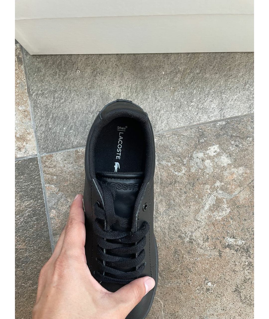 LACOSTE KIDS Черные ботинки из искусственной кожи, фото 3