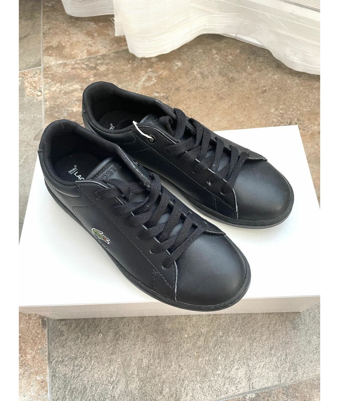 LACOSTE KIDS Черные ботинки из искусственной кожи, фото 6