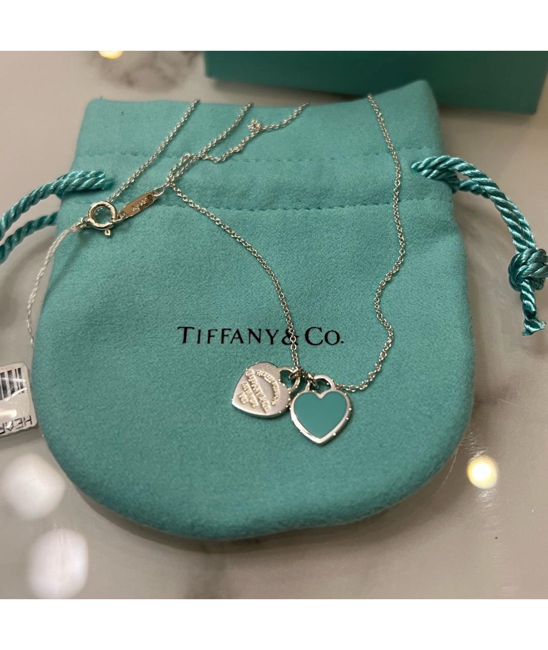 TIFFANY&CO Бирюзовая серебряная подвеска, фото 3