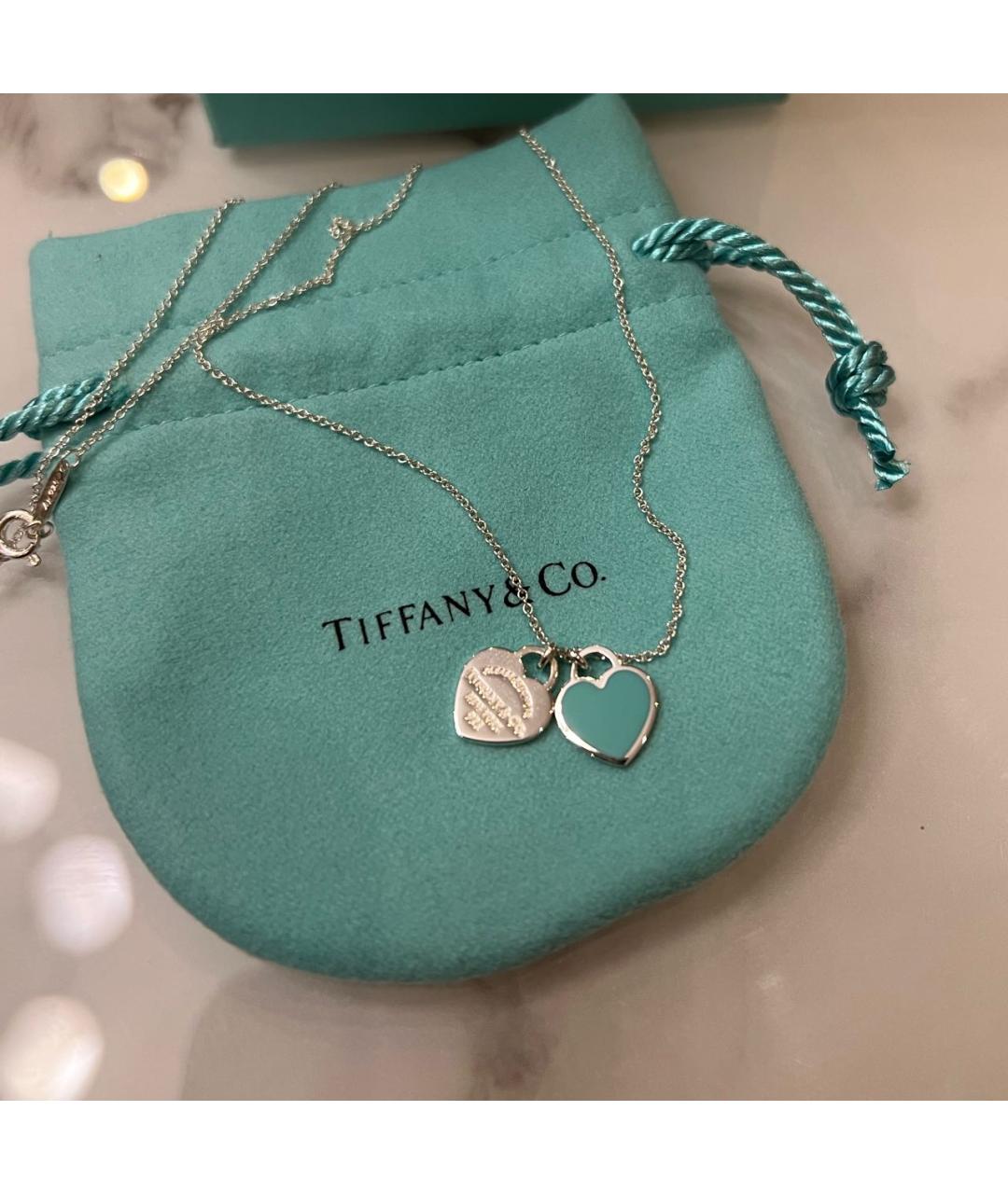 TIFFANY&CO Бирюзовая серебряная подвеска, фото 2