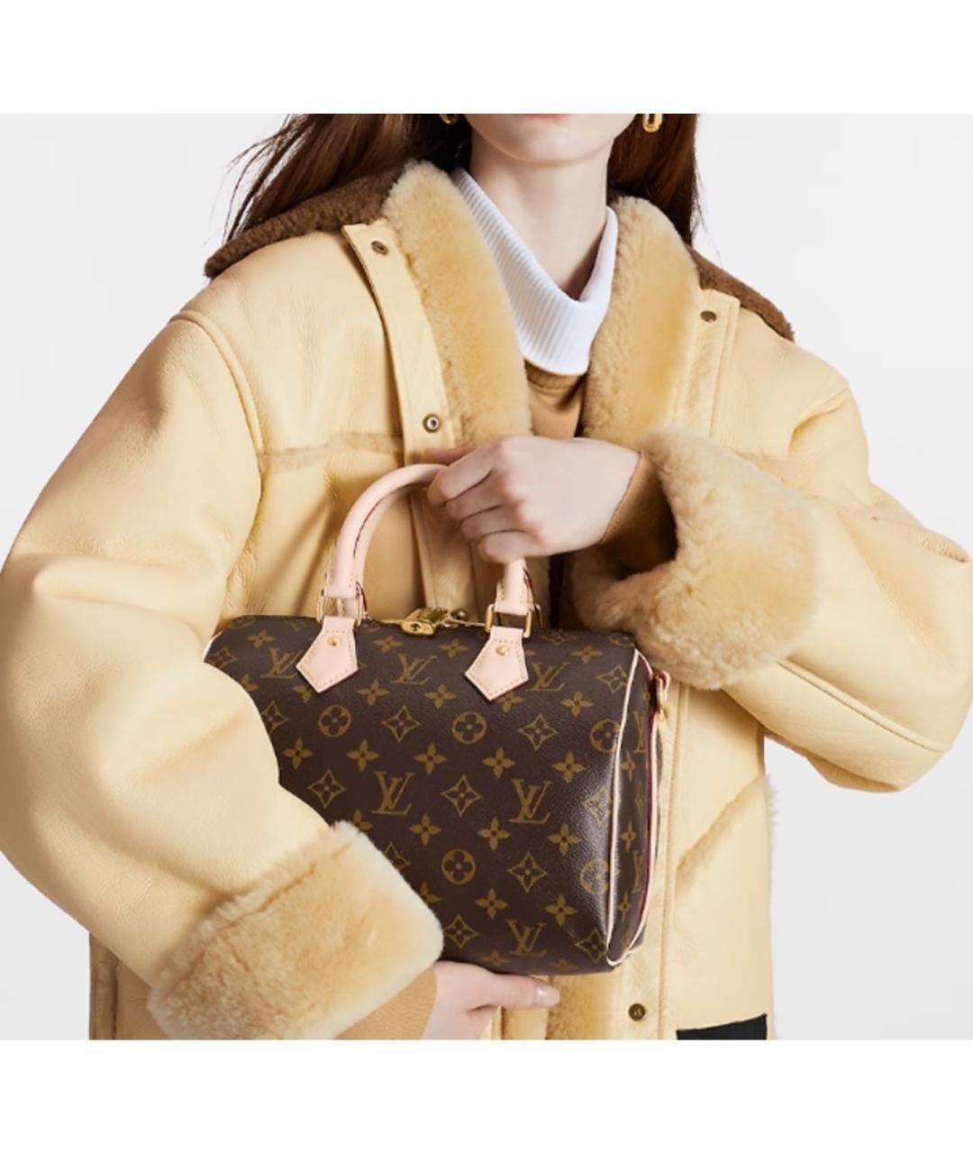 LOUIS VUITTON Коричневая сумка с короткими ручками, фото 5