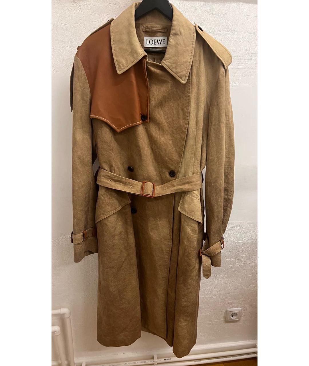 LOEWE Бежевый хлопковый тренч/плащ, фото 4