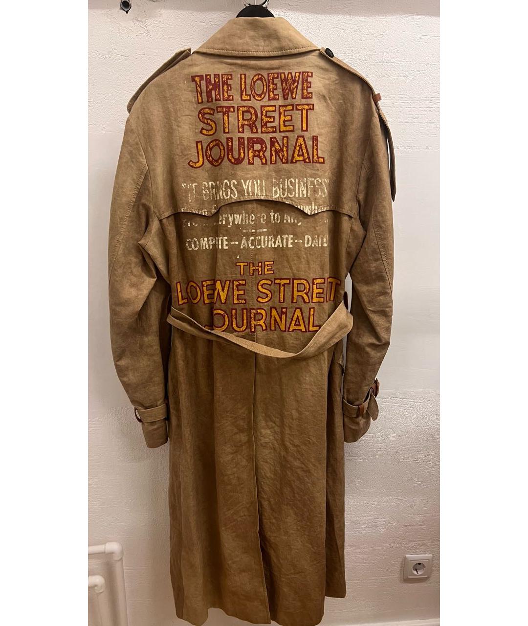 LOEWE Бежевый хлопковый тренч/плащ, фото 2