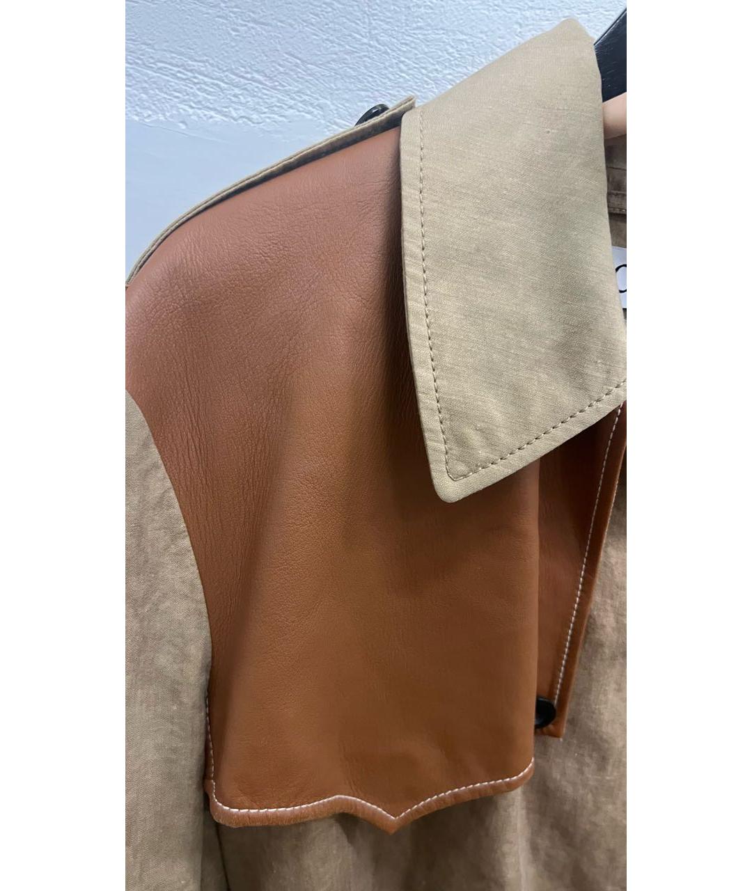 LOEWE Бежевый хлопковый тренч/плащ, фото 8