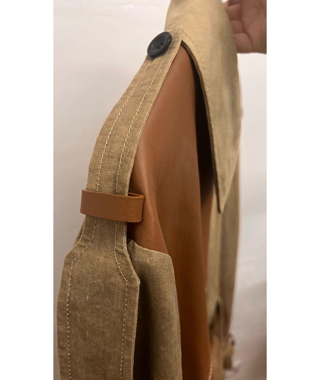 LOEWE Бежевый хлопковый тренч/плащ, фото 5