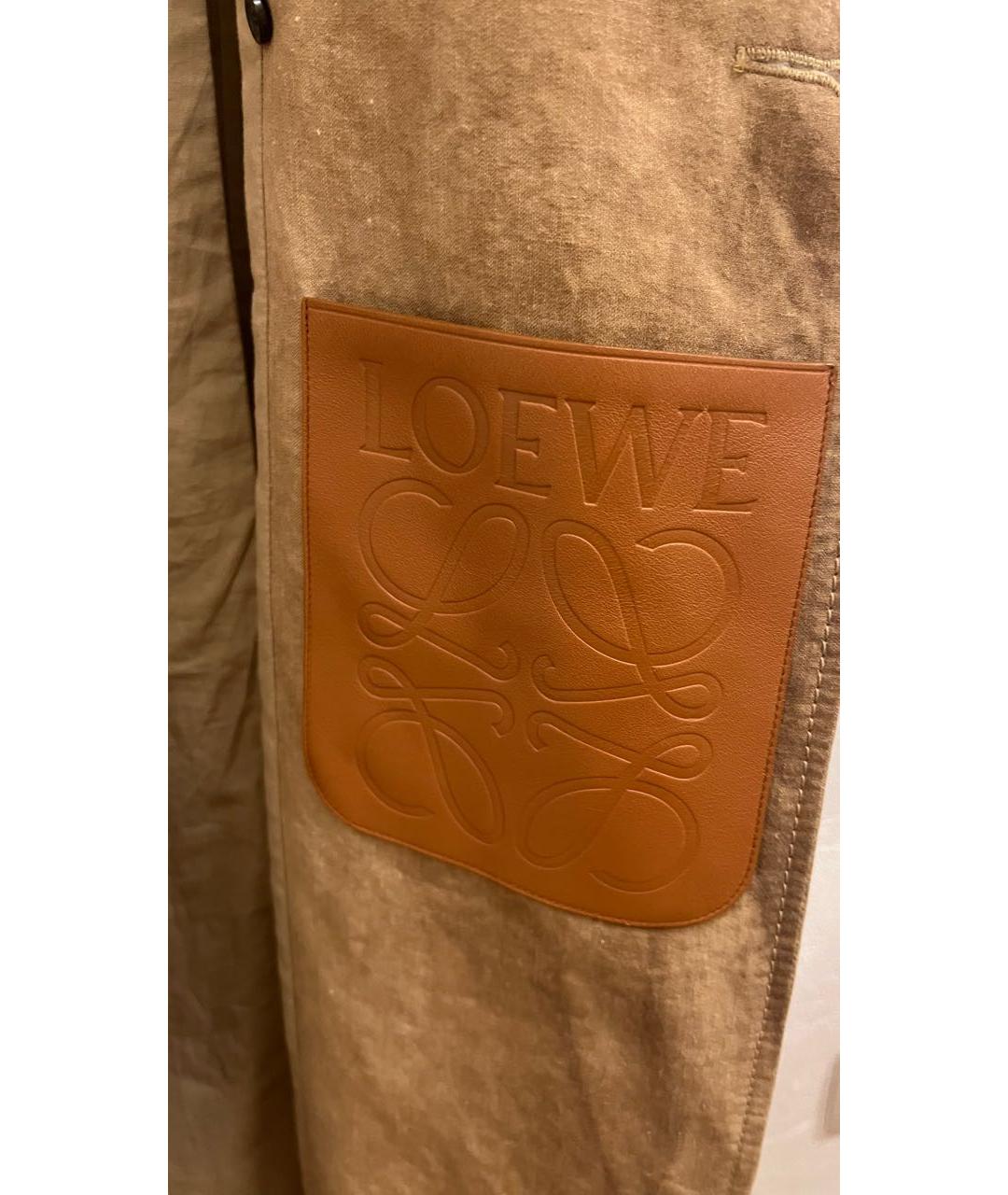 LOEWE Бежевый хлопковый тренч/плащ, фото 6