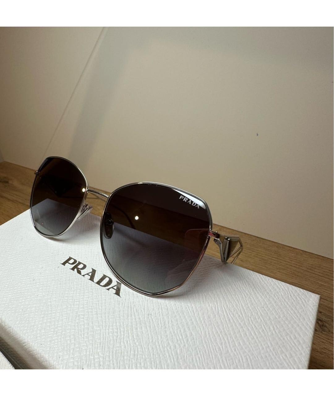 PRADA Металлические солнцезащитные очки, фото 5