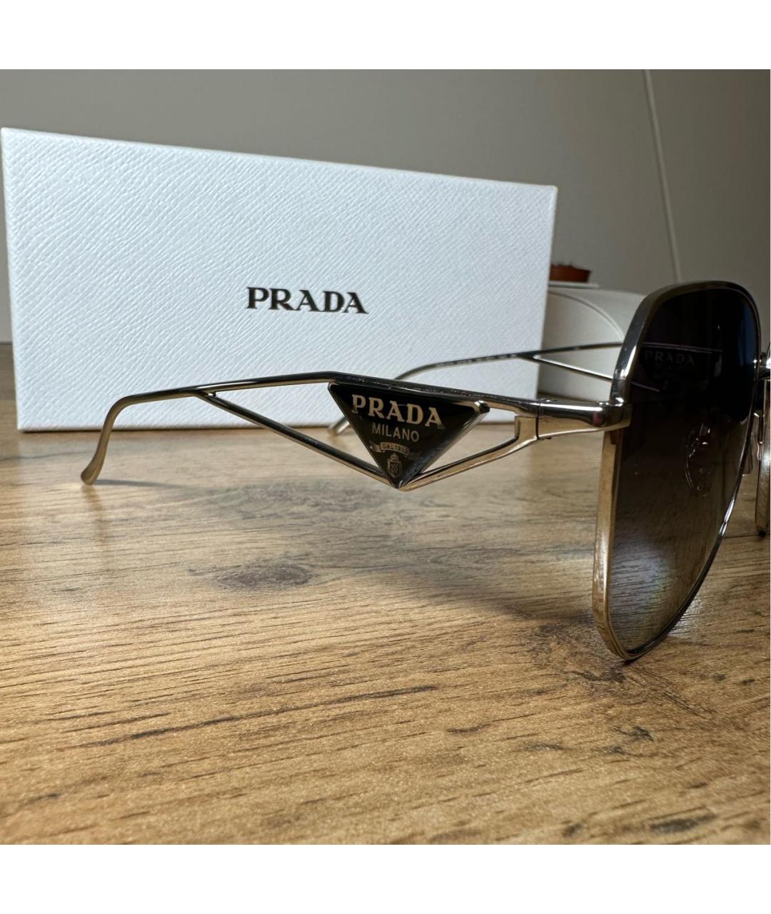 PRADA Металлические солнцезащитные очки, фото 2