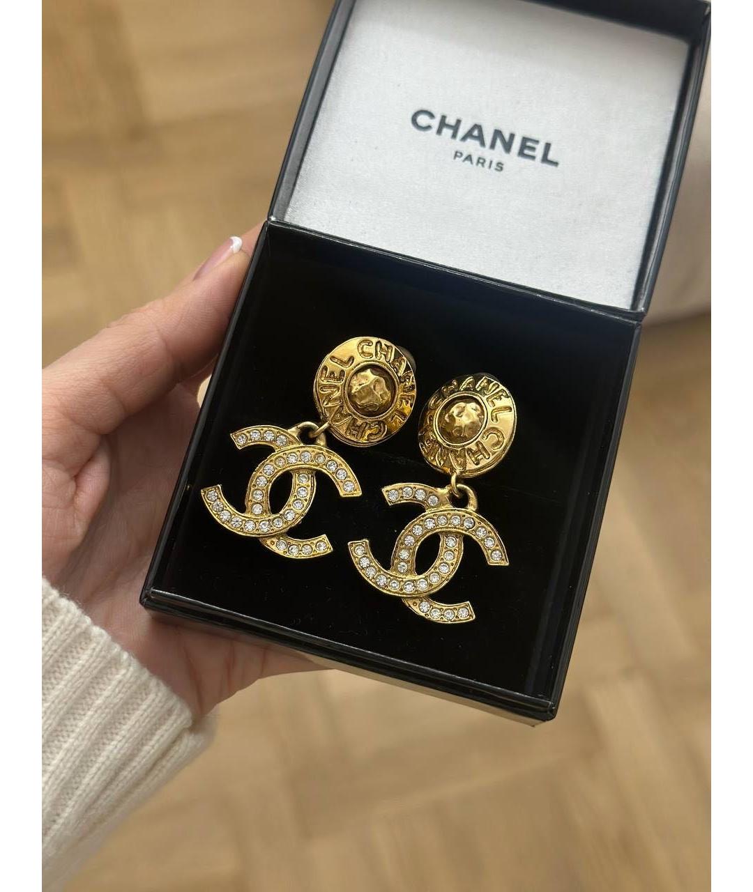 CHANEL Золотые клипсы, фото 4