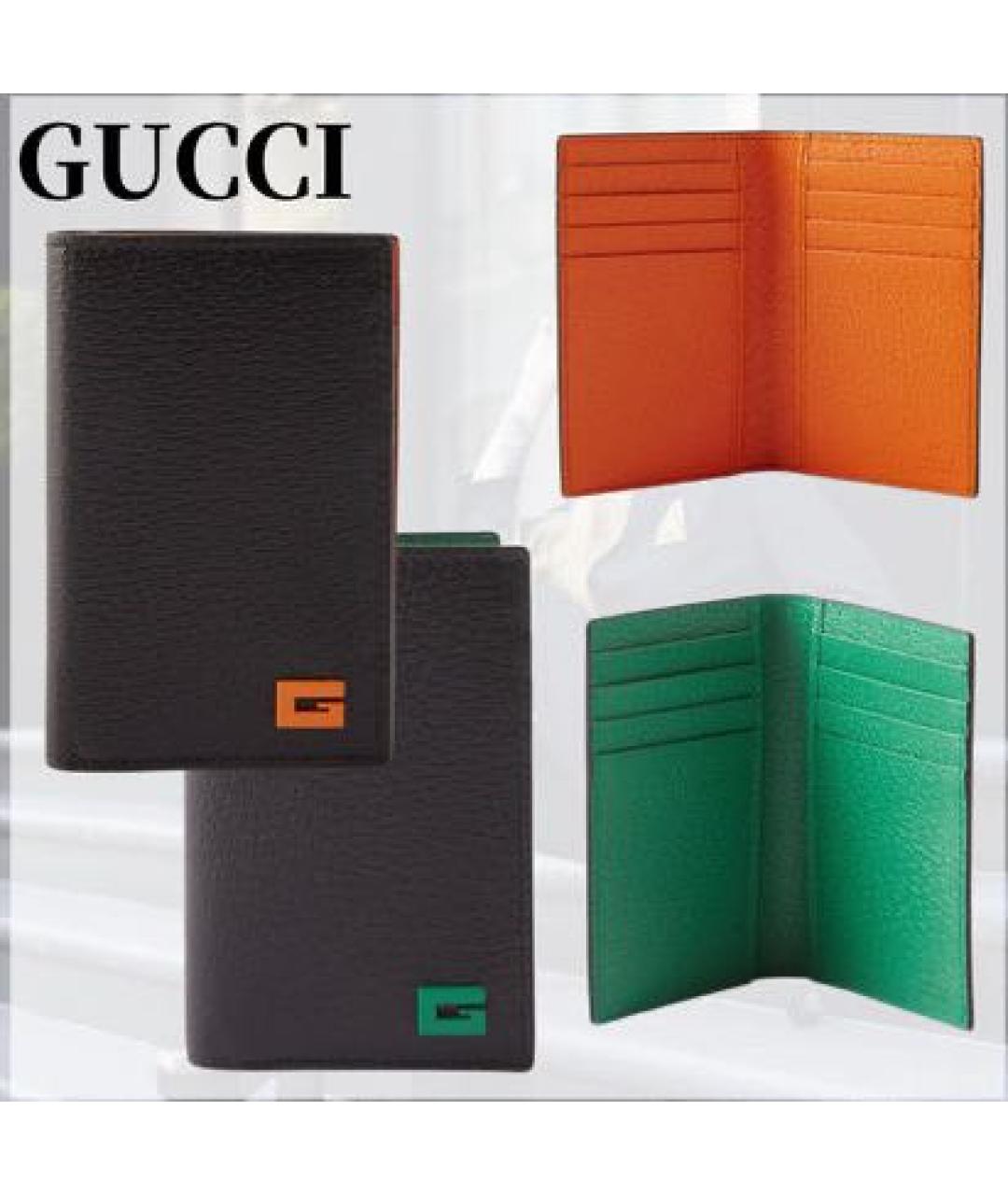 GUCCI Черный кожаный кардхолдер, фото 2