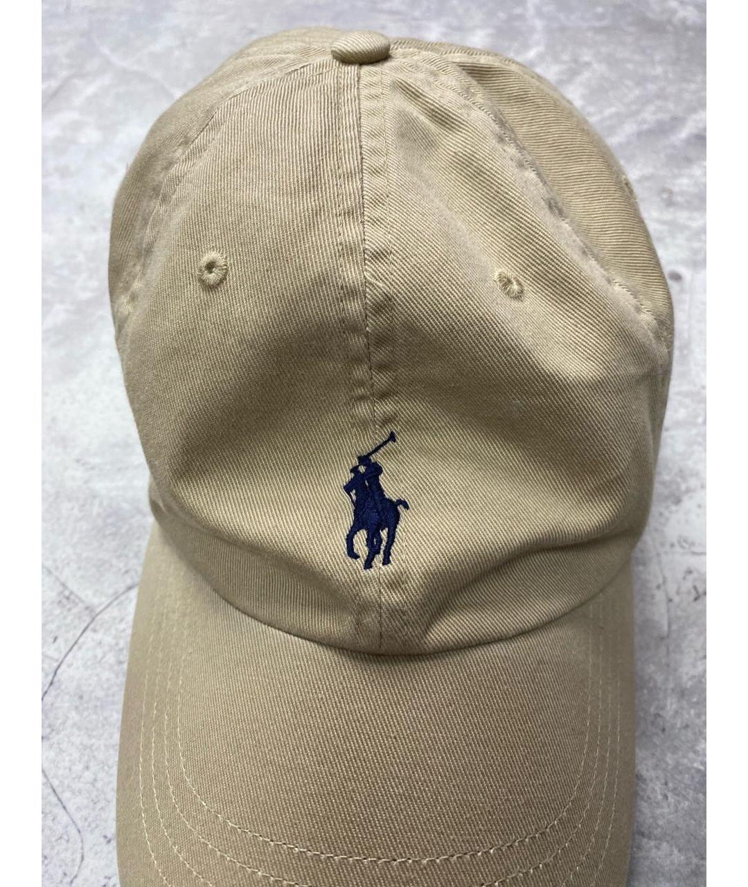 POLO RALPH LAUREN Бежевая кепка/бейсболка, фото 2