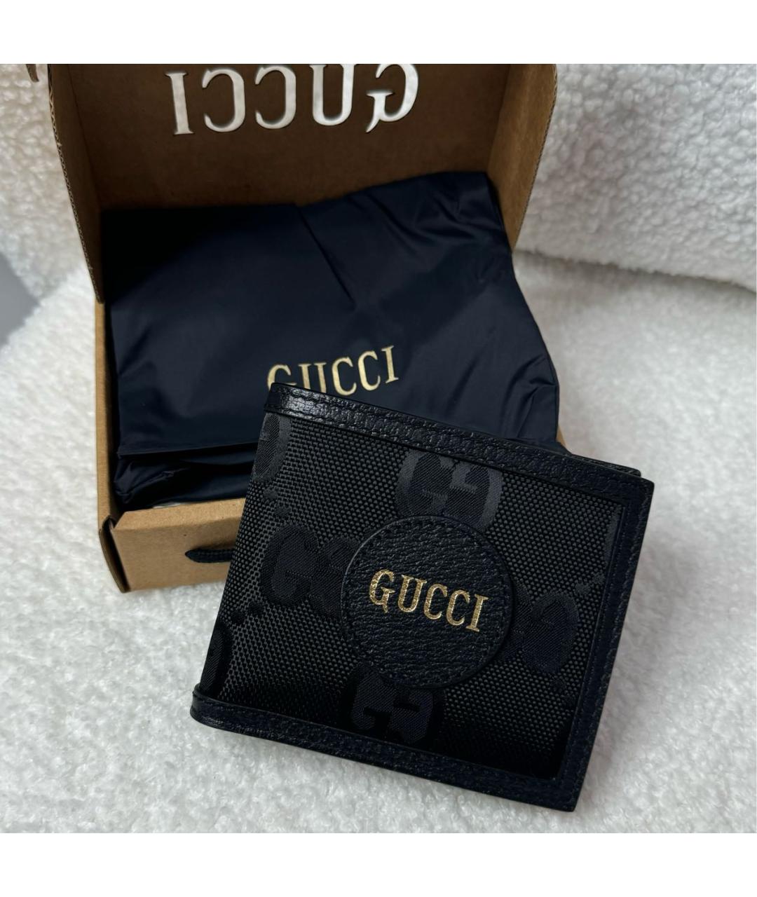 GUCCI Черный кожаный кошелек, фото 5