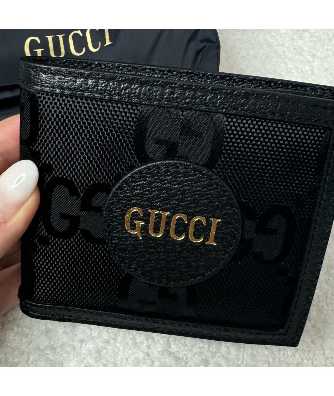 GUCCI Черный кожаный кошелек, фото 4