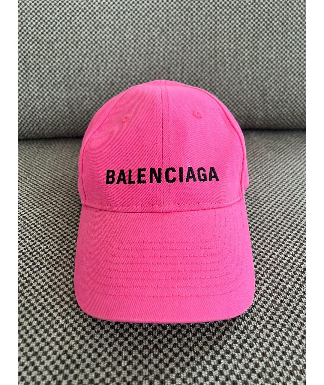 BALENCIAGA Розовая хлопковая кепка, фото 2