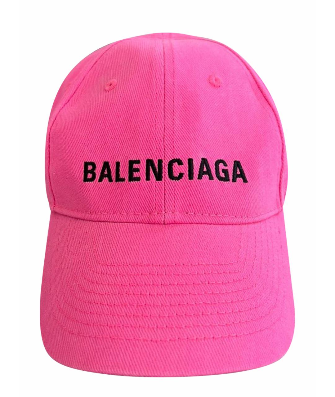 BALENCIAGA Розовая хлопковая кепка, фото 1