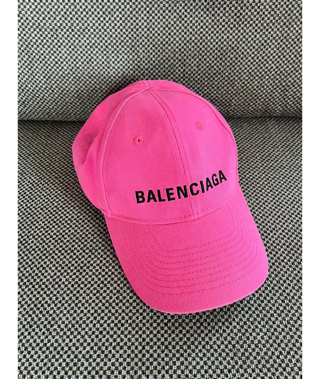 BALENCIAGA Розовая хлопковая кепка, фото 7