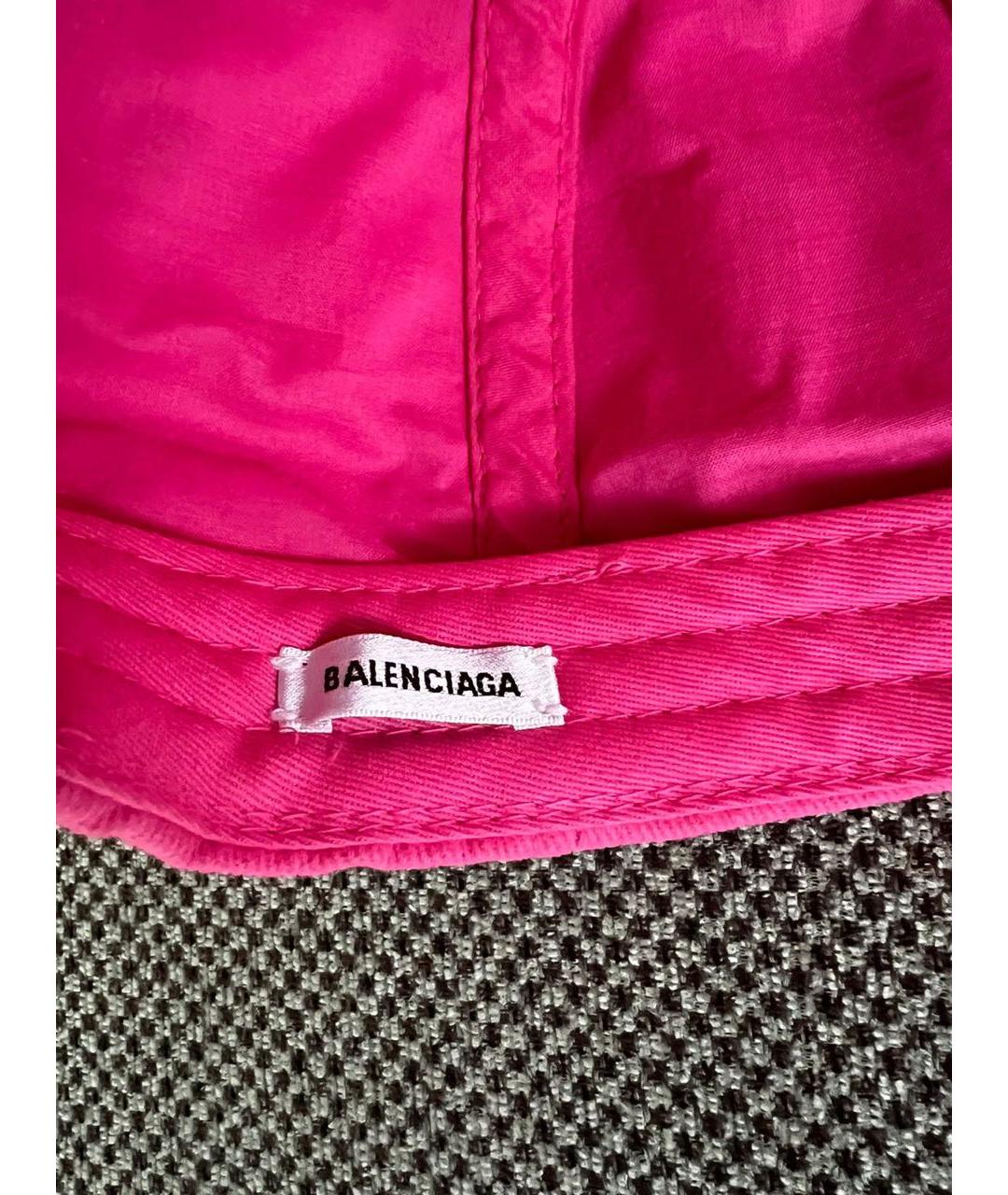 BALENCIAGA Розовая хлопковая кепка, фото 5