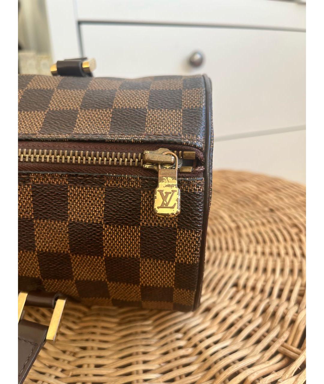 LOUIS VUITTON Коричневая кожаная сумка через плечо, фото 2