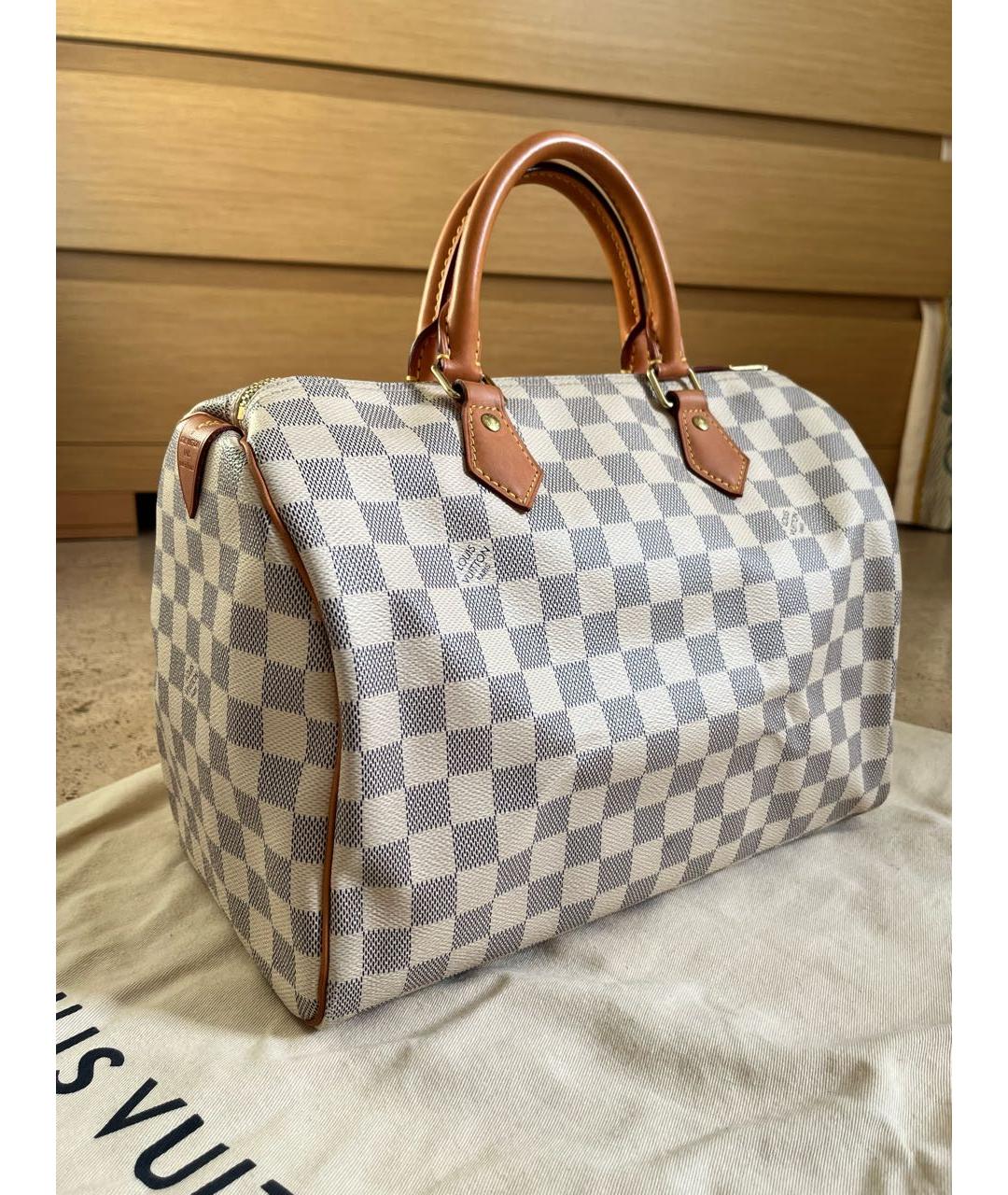 LOUIS VUITTON Белая сумка с короткими ручками, фото 2