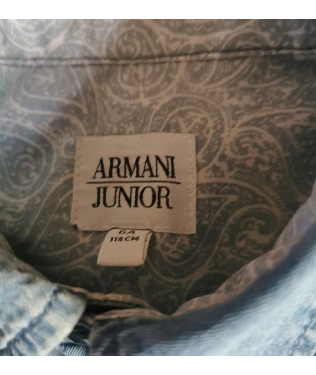 ARMANI JEANS Хлопковая детская рубашка, фото 3