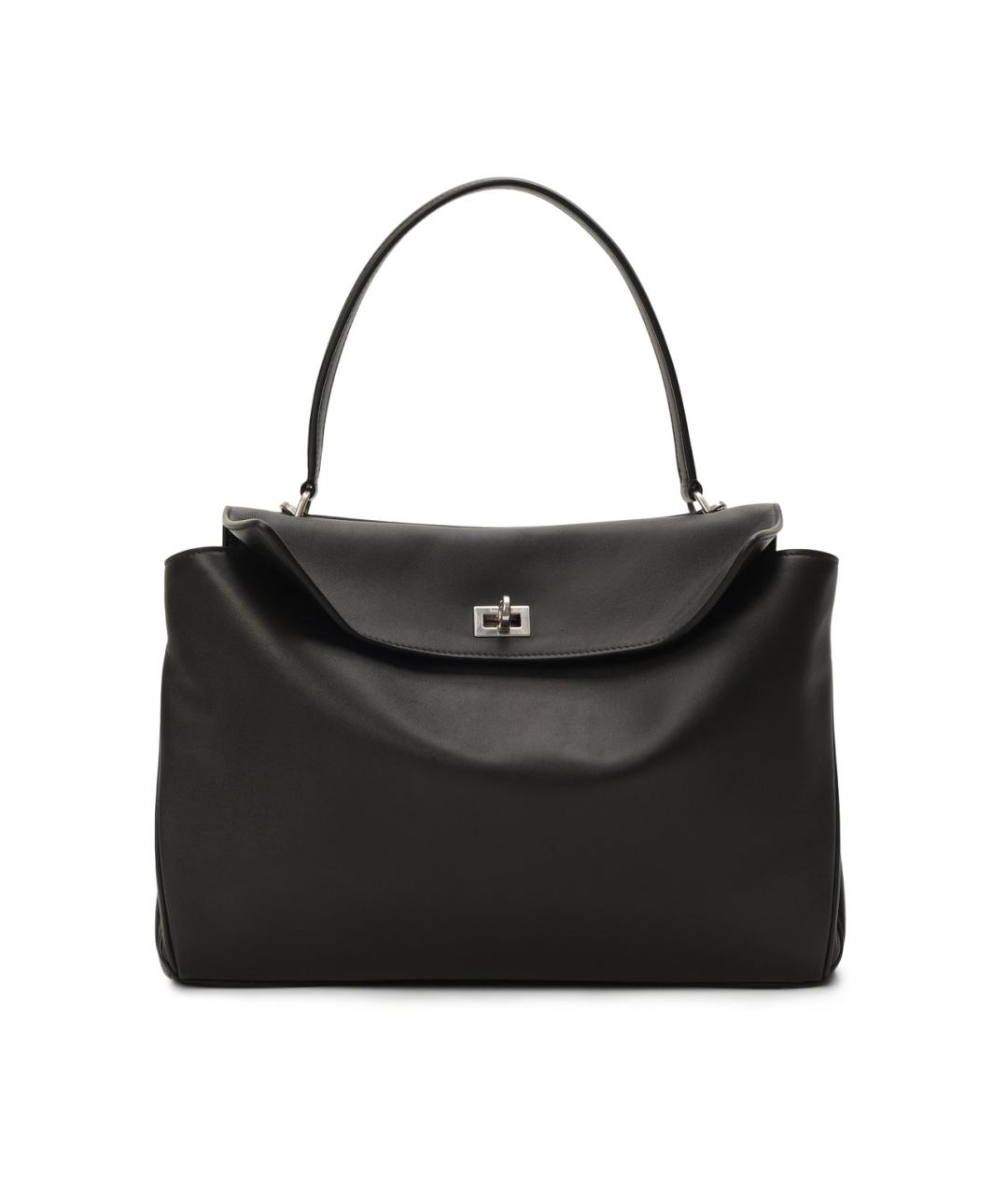 BALENCIAGA Черная кожаная сумка тоут, фото 1