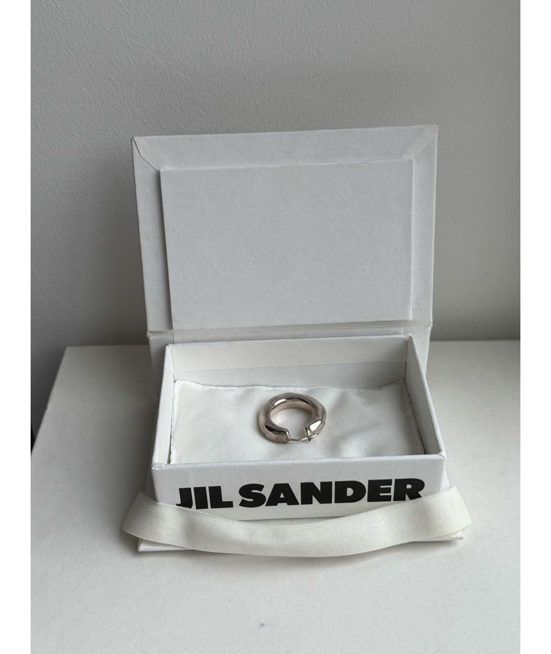 JIL SANDER Серебряные латунные серьги, фото 2