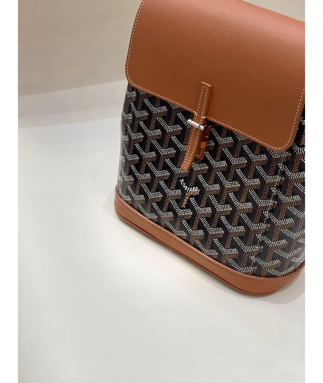 GOYARD Коричневый рюкзак из искусственной кожи, фото 8