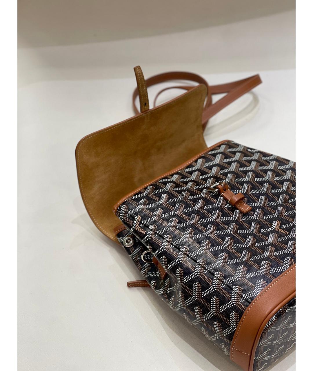 GOYARD Коричневый рюкзак из искусственной кожи, фото 5