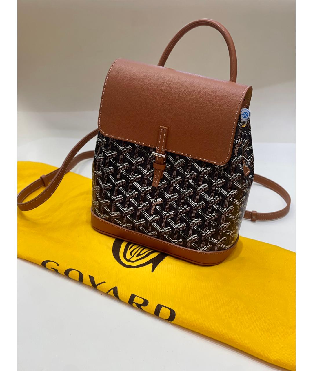 GOYARD Коричневый рюкзак из искусственной кожи, фото 10