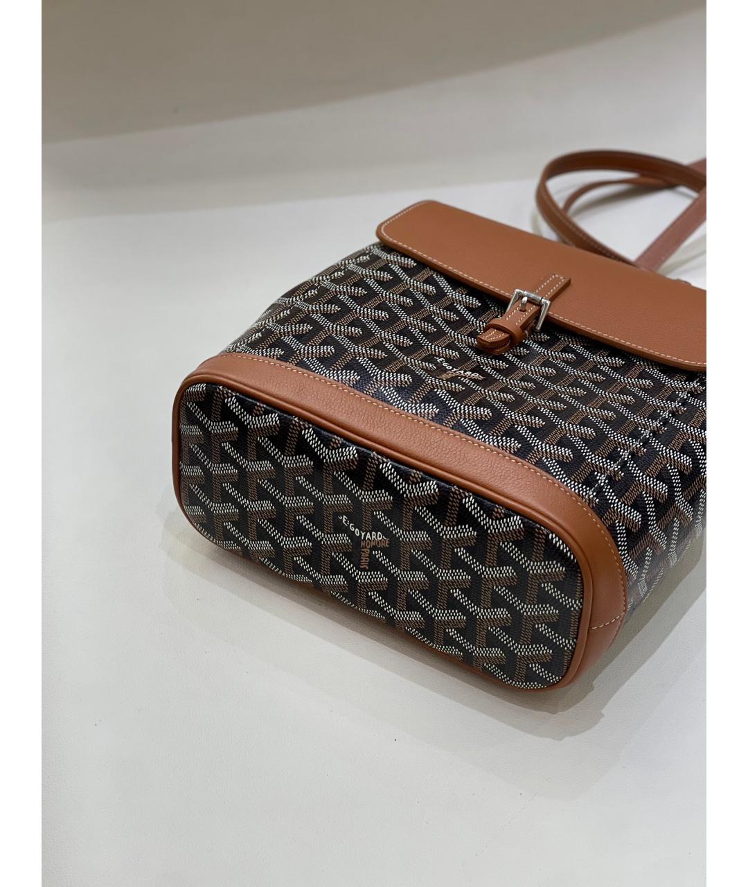 GOYARD Коричневый рюкзак из искусственной кожи, фото 4