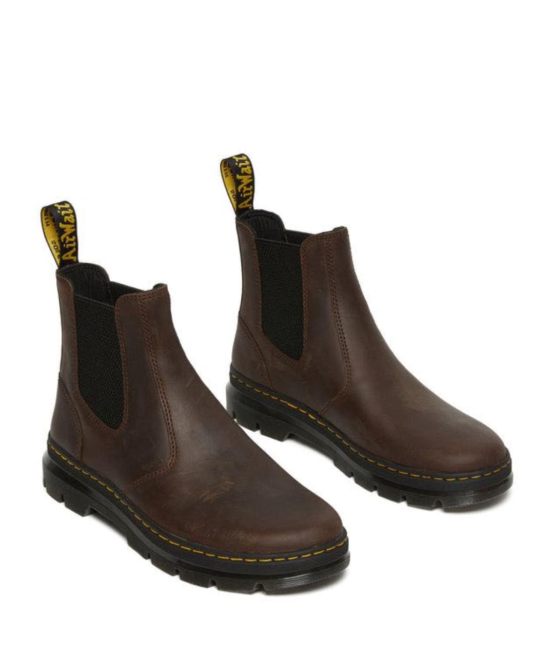 DR. MARTENS Коричневые кожаные ботинки, фото 2