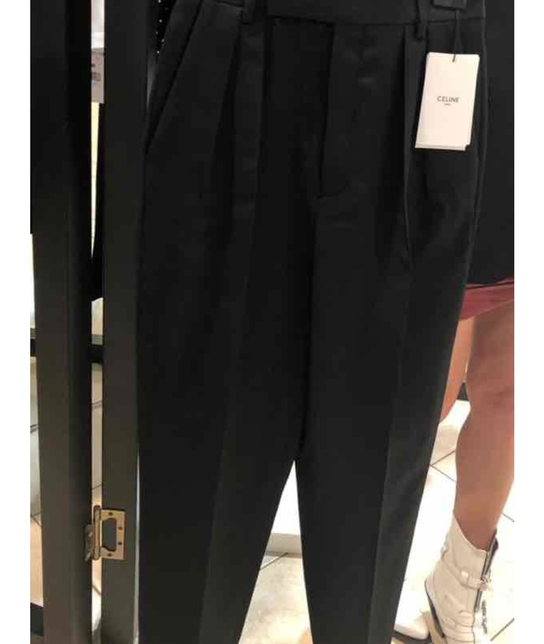 CELINE PRE-OWNED Черные прямые брюки, фото 3