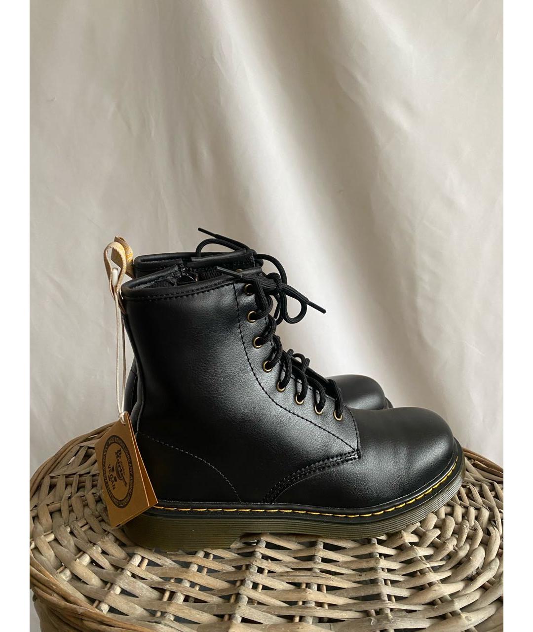 DR. MARTENS Черные ботинки из искусственной кожи, фото 4