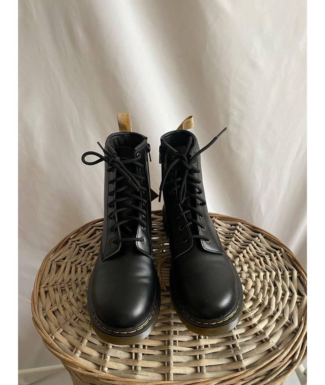 DR. MARTENS Черные ботинки из искусственной кожи, фото 5