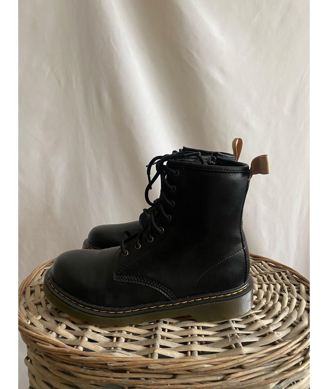 DR. MARTENS Черные ботинки из искусственной кожи, фото 6