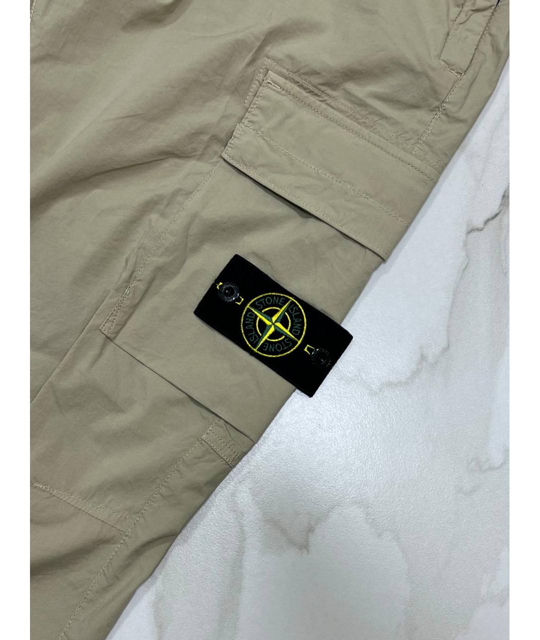 STONE ISLAND Бежевые повседневные брюки, фото 3