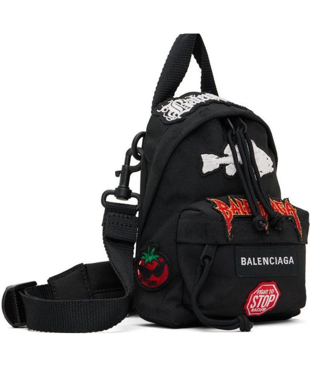 BALENCIAGA Черный синтетический рюкзак, фото 8