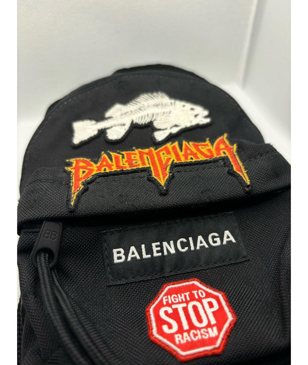 BALENCIAGA Черный синтетический рюкзак, фото 6