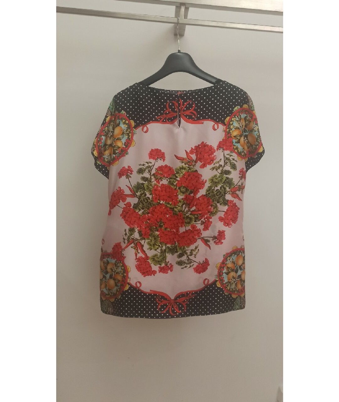 DOLCE&GABBANA Мульти шелковая футболка, фото 2