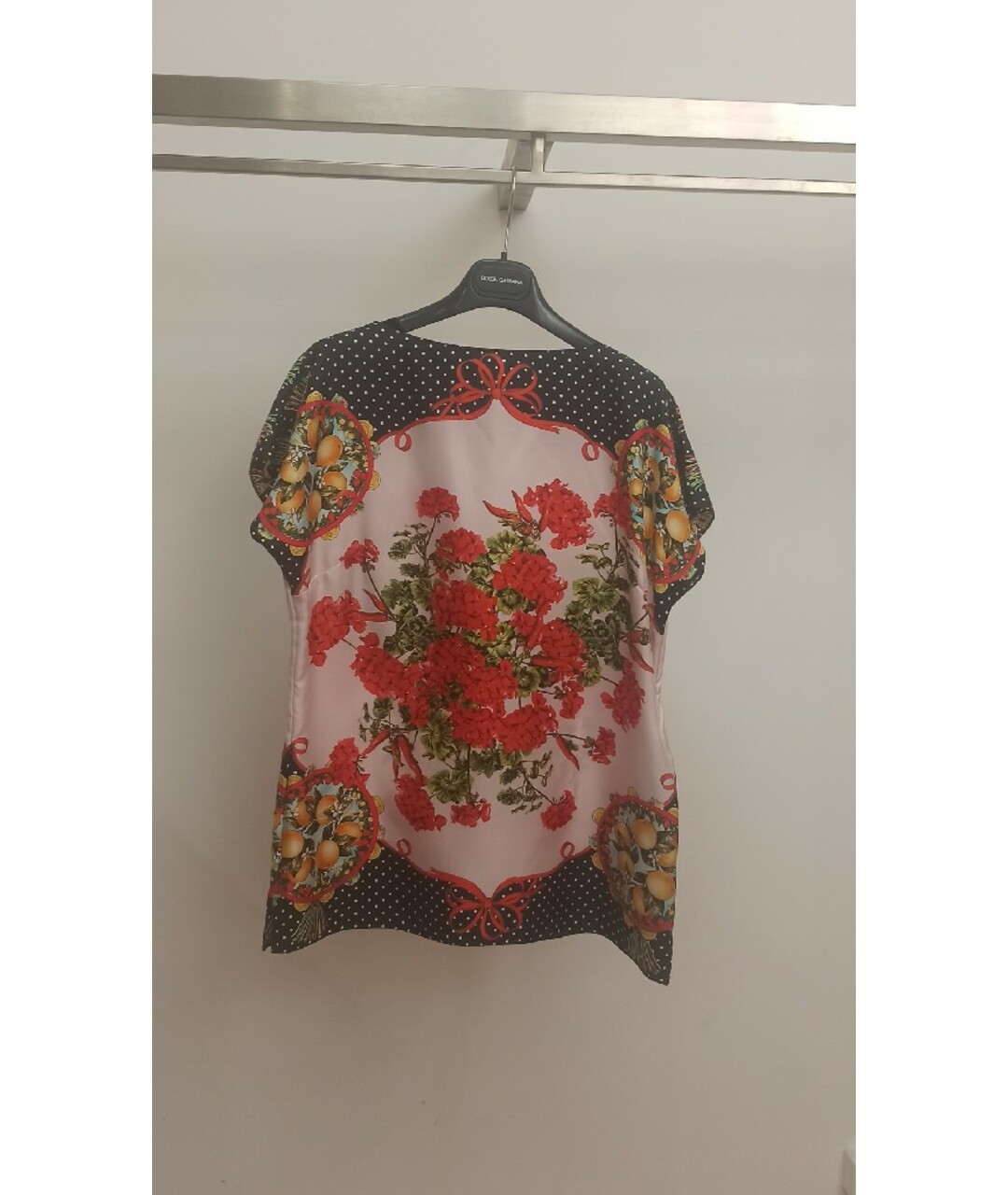 DOLCE&GABBANA Мульти шелковая футболка, фото 6