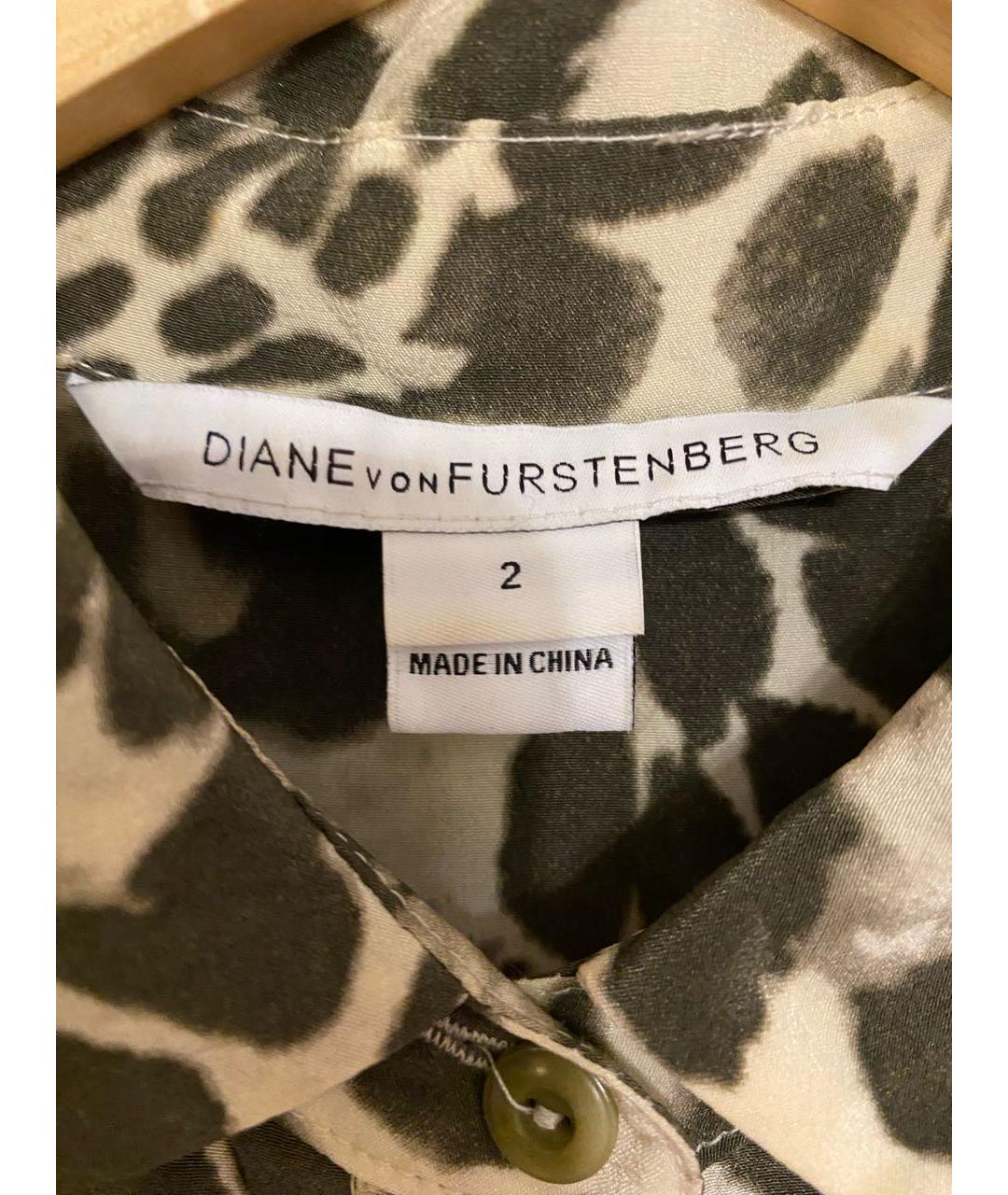 DIANE VON FURSTENBERG Мульти шелковое повседневное платье, фото 3