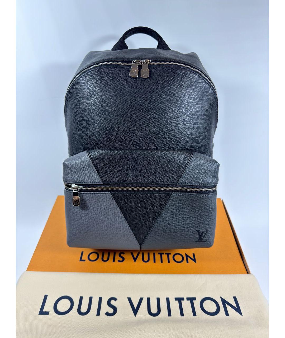 LOUIS VUITTON Черный кожаный рюкзак, фото 3