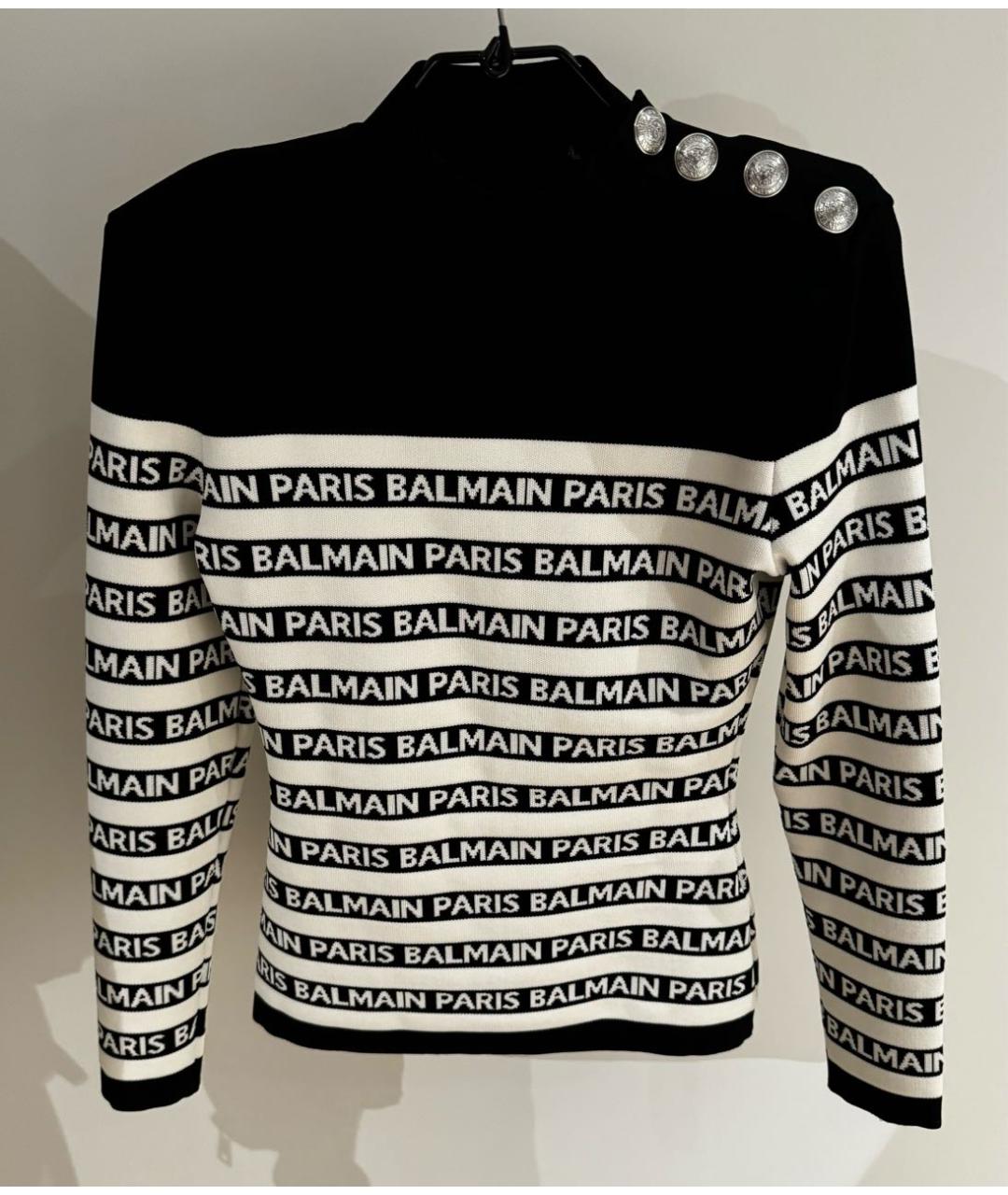 BALMAIN Черный вискозный джемпер / свитер, фото 7