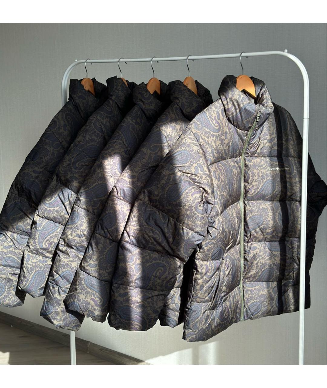 CARHARTT WIP Коричневый полиэстеровый пуховик, фото 2